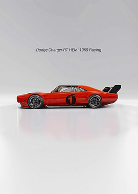 Dodge Charger RT HEMI 1969 Racing