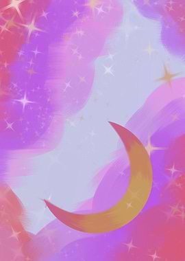 Crescent Moon and Stars