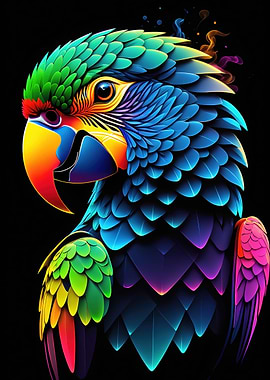 Rainbow Macaw Portrait