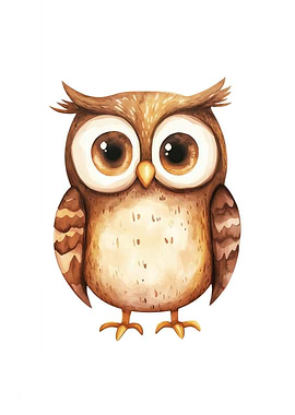 Cute Watercolor Owl
