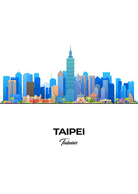 Taipei Skyline Illustration