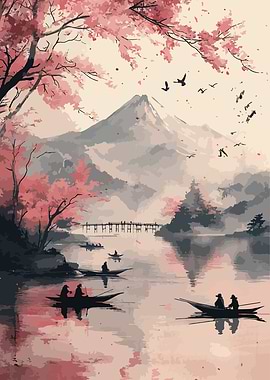 Japanese Mountain Landscape