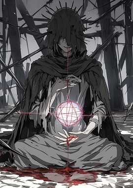 Dark Figure with Orb