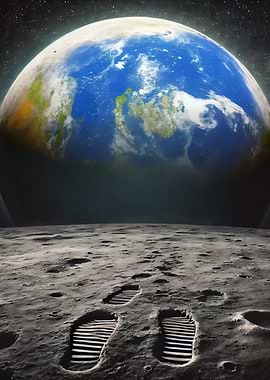 Earthrise from the Moon