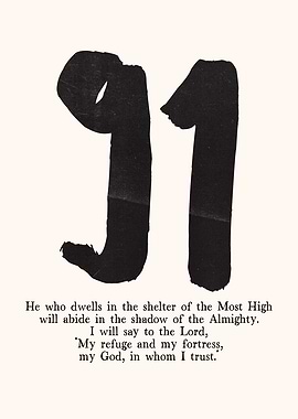 Psalm 91 Art Print
