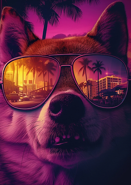 Shiba inu in Sunglasses