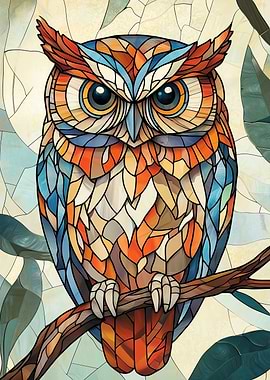 Stained Glass Owl