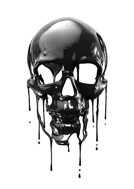 Melting Skull cool popart