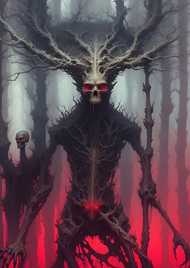 Leshy. Tree Monster with Skull