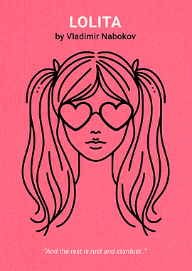 Lolita Pink Minimalist Book Cover