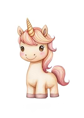 Cute Watercolor Unicorn