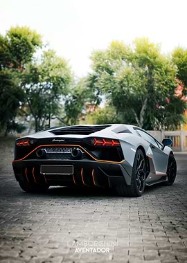 Lamborghini Aventador Rear View