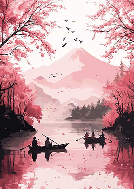 Cherry Blossom Lake