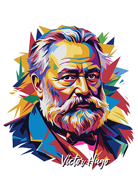 Victor Hugo Pop Art Portrait