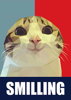 Smiling Cat Poster