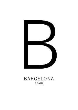 Barcelona Letter B Print