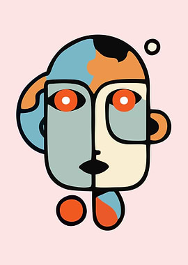 monster Abstract Face Art