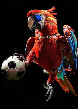 Parrot with Soccer Ball