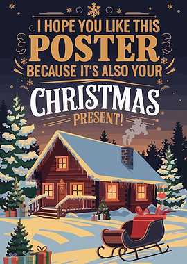Christmas Cabin Poster