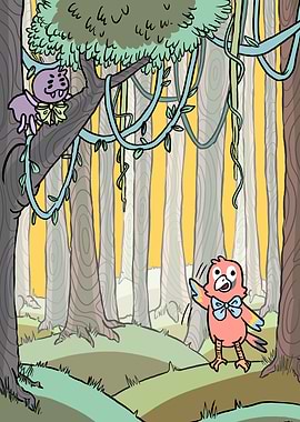 Cartoon Forest Friends