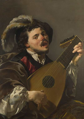 Lute Player Portrait
