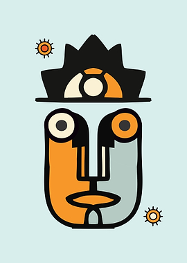 doodle Abstract Face Art