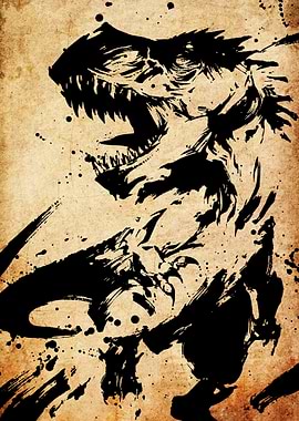 T-Rex Ink Illustration
