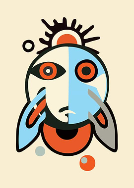 monster Abstract Face Art