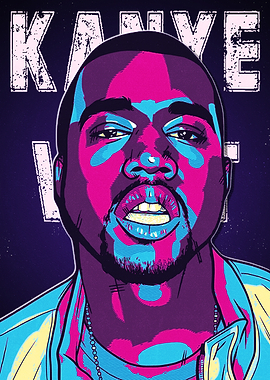 Kanye West Pop Art Portrait