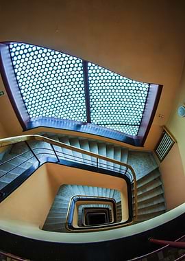 Spiral Staircase with Skylight
