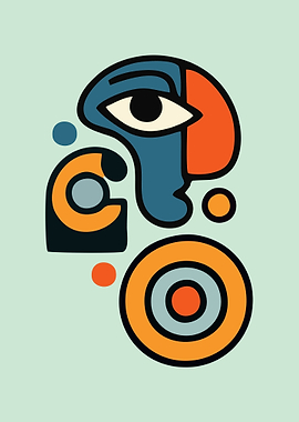 monster Abstract Face Art