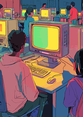 Retro School Computer Lab