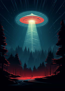 UFO Over Forest