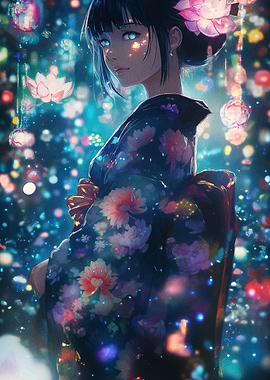 Anime Girl in Kimono