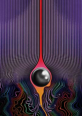 Tame Impala Abstract Art with Sphere