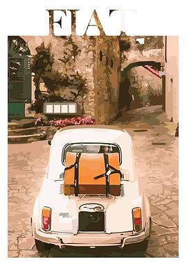 Fiat 500 in Italian Town
