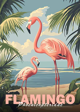 Pink Flamingo Poster