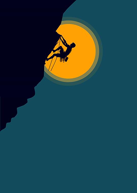 Rock Climbing Silhouette