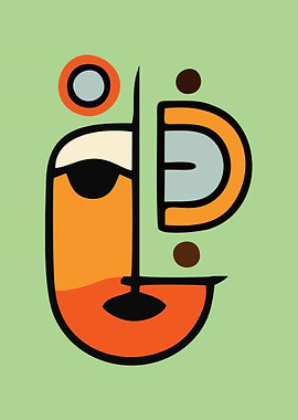 doodle Abstract Face Art