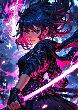 Anime Girl with Sword