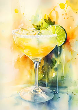 Margarita in Watercolor Elegance