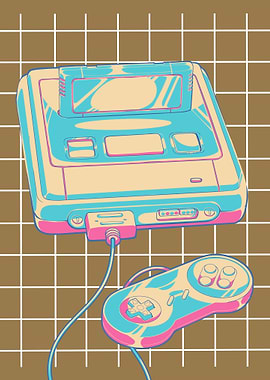 Console game retro style