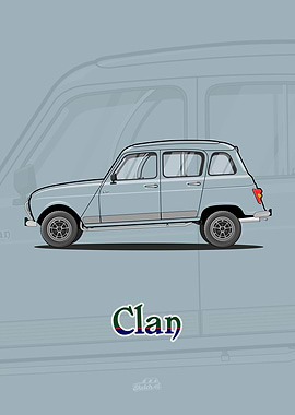 Renault 4L Clan - Bleu Brume