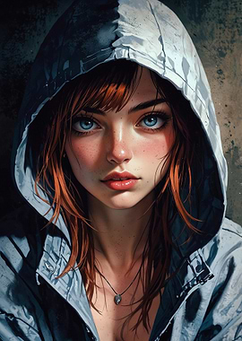 Woman in a Hoodie