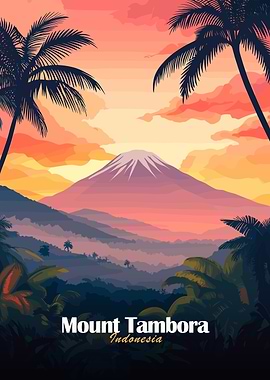 Mount Tambora Sunset