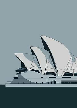Sydney Opera House Minimalist Art