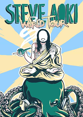 Steve Aoki World Tour Poster
