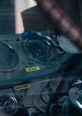 Vintage Metro bus speedometer