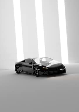 Minimalist Black Lamborghini Huracan