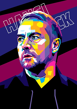 Hansi Flick WPAP Pop Art Portrait